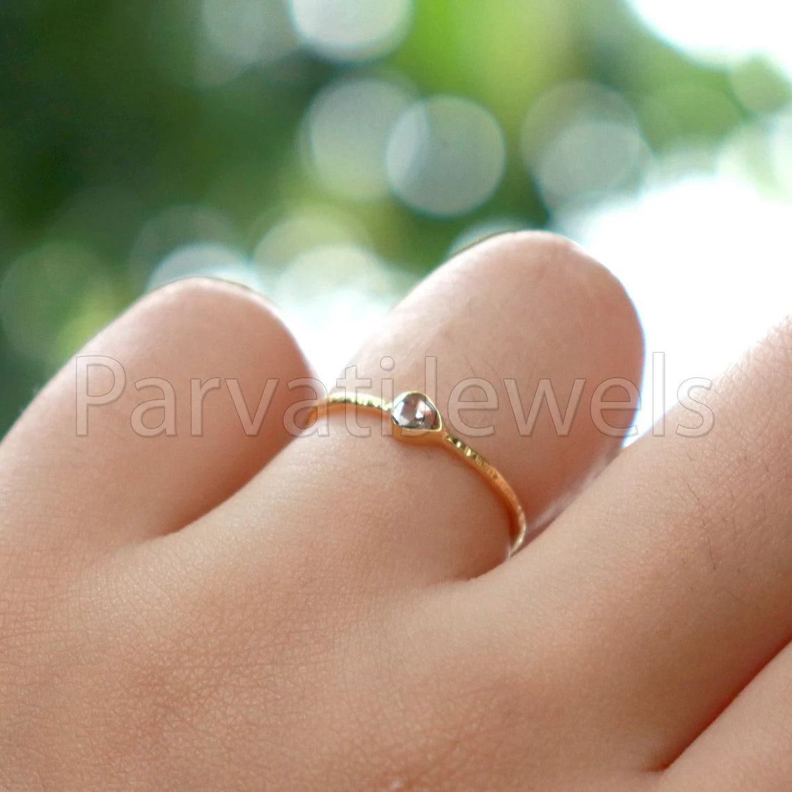 Natural Diamond English Polki Ring, Diamond Gold Ring, 18k Solid Gold Ring, Handmade Gold Ring, Diamond Engagement Ring, Wedding Gold Ring