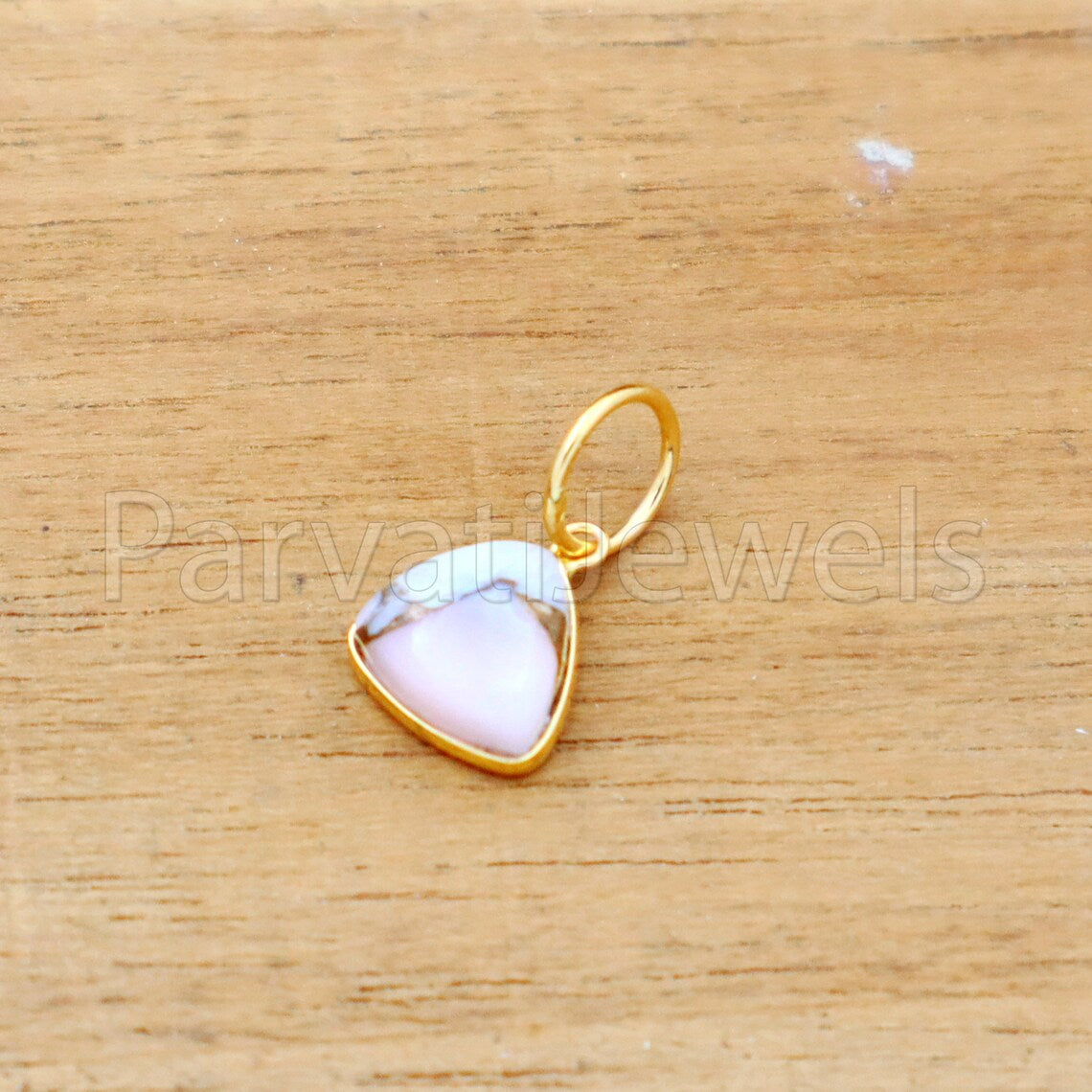 Pink Dahlia Turquoise Charm, 18K gold charm pendant, Handmade Charm, Pink Dahlia Turquoise Charm, Turquoise Dainty Charm, Minimalist Pendant