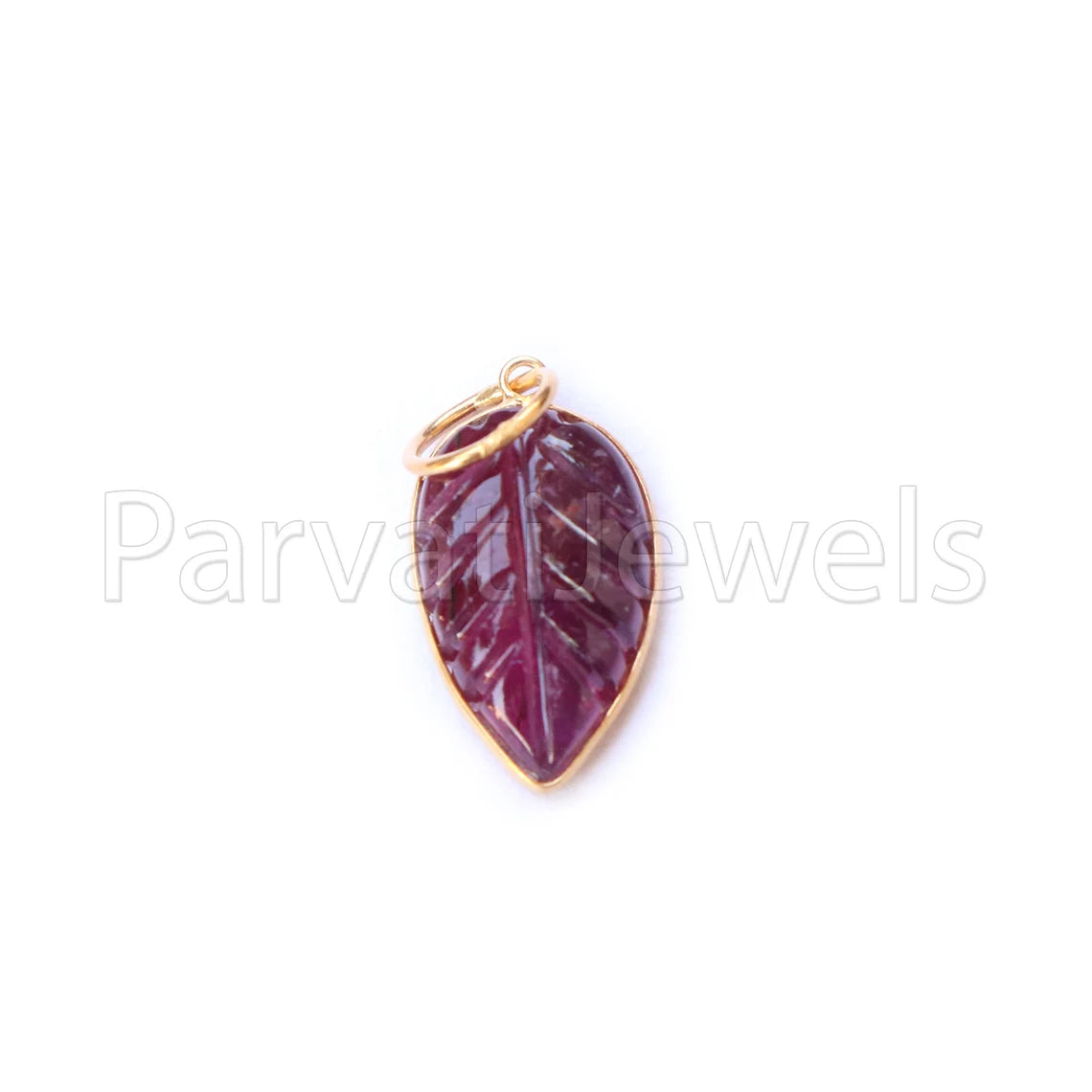 Natural Pink Tourmaline Charm, 18k Solid Gold Charm, Hand Carved Pink Tourmaline Charm, Charm Pendant, Charm Necklace, Handmade Gold Charm