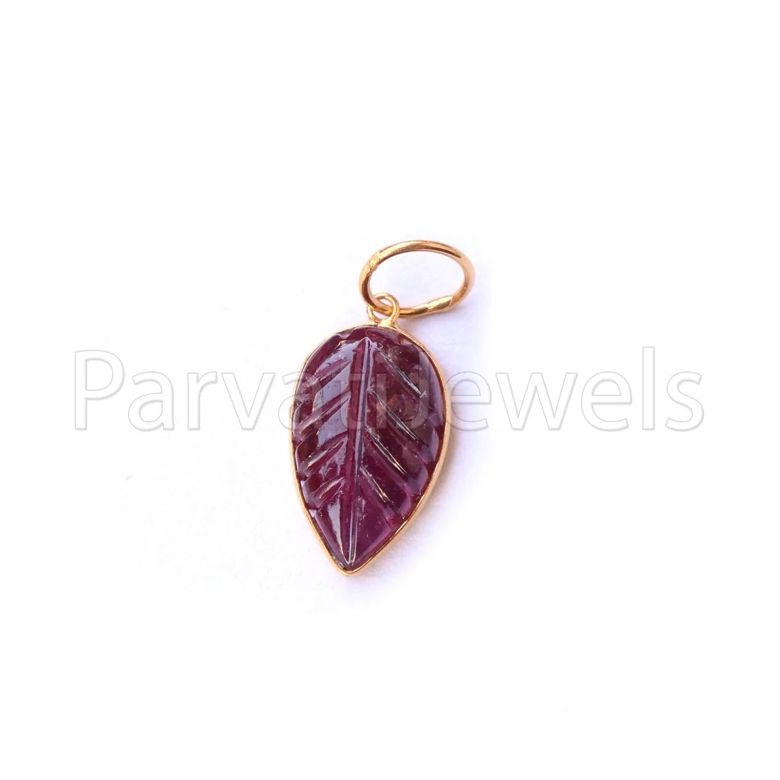Natural Pink Tourmaline Charm, 18k Solid Gold Charm, Hand Carved Pink Tourmaline Charm, Charm Pendant, Charm Necklace, Handmade Gold Charm