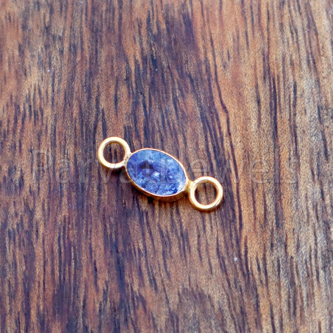 Tanzanite Connector, 18k Solid Gold Connector, Natural Tanzanite Connector , Gold Connector, Gold Jewelry Connector, Bracelet Connector