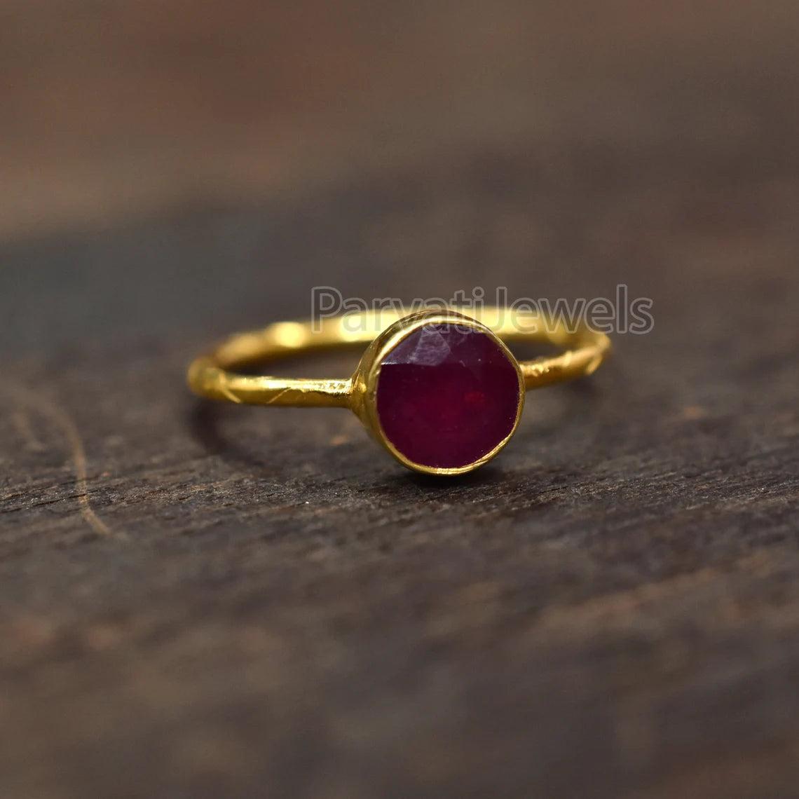 Natural Ruby Solid Gold Ring, 14k & 18K Solid Gold Ruby Ring, Solid Gold Handmade Ring Jewelry, Gold Ring For Gifting, 18k Gold Ring