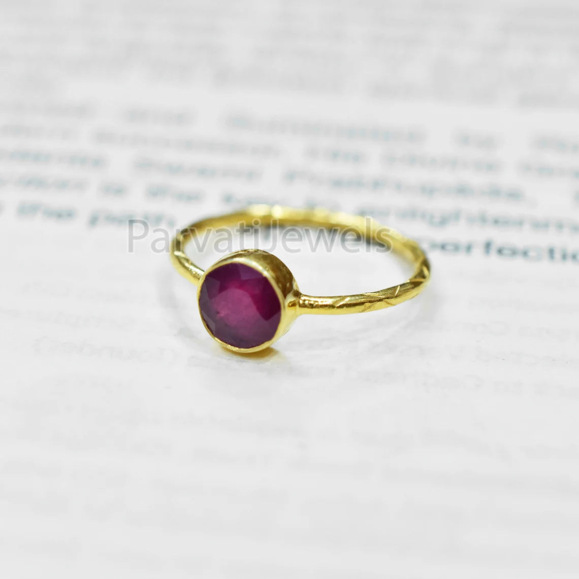 Natural Ruby Solid Gold Ring, 14k & 18K Solid Gold Ruby Ring, Solid Gold Handmade Ring Jewelry, Gold Ring For Gifting, 18k Gold Ring