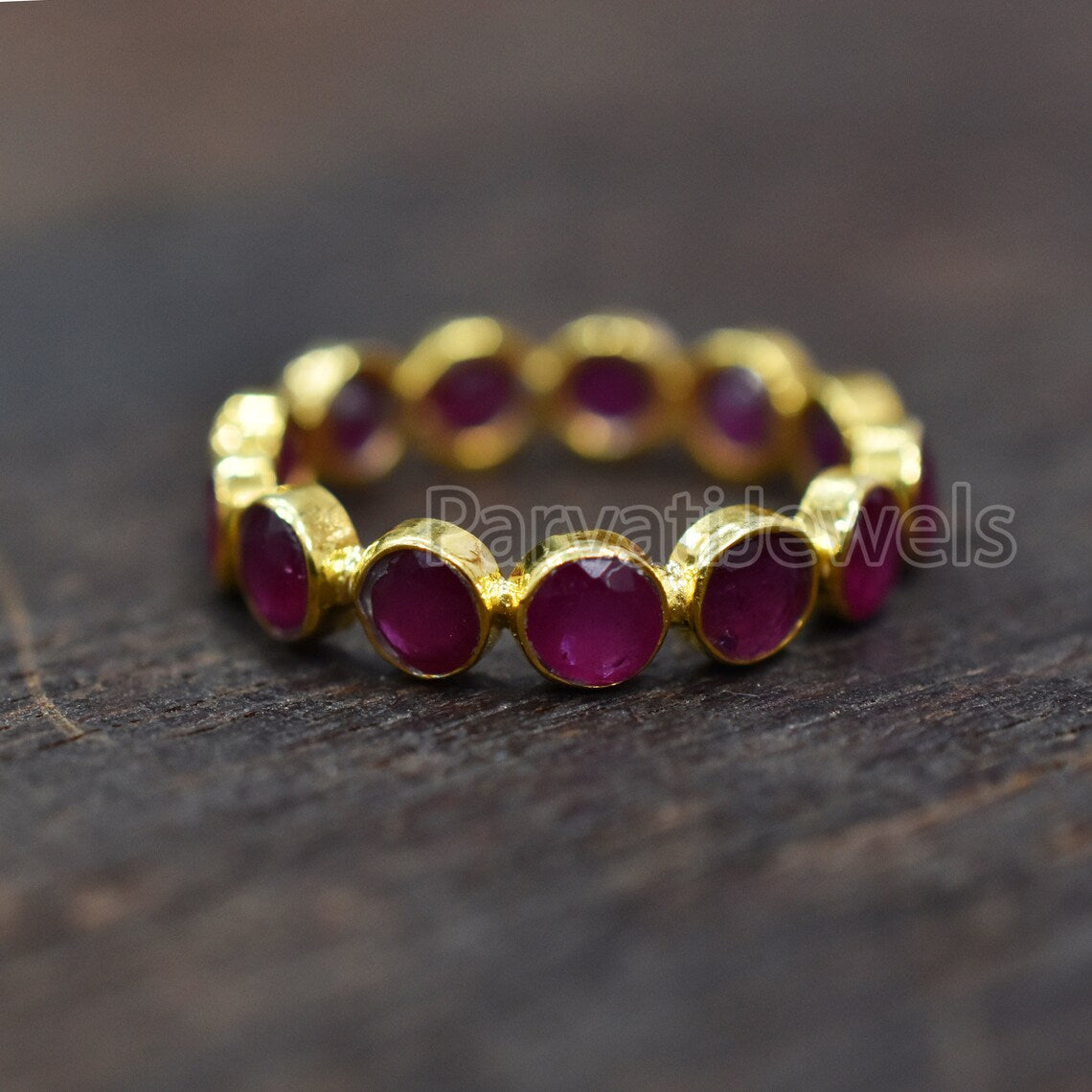 14K & 18k Ruby Gold Ring, Natural Ruby Band Gold Ring, Gold Ring, Engagement ring, Solid Gold Ring, Handmade Gold Band Ring Jewelry