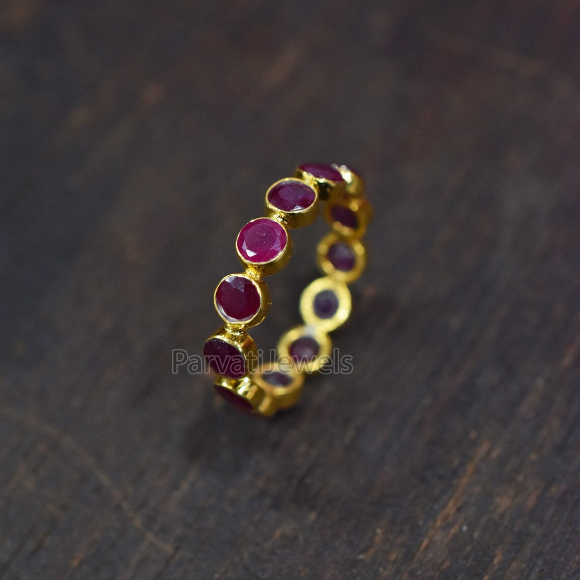 14K & 18k Ruby Gold Ring, Natural Ruby Band Gold Ring, Gold Ring, Engagement ring, Solid Gold Ring, Handmade Gold Band Ring Jewelry