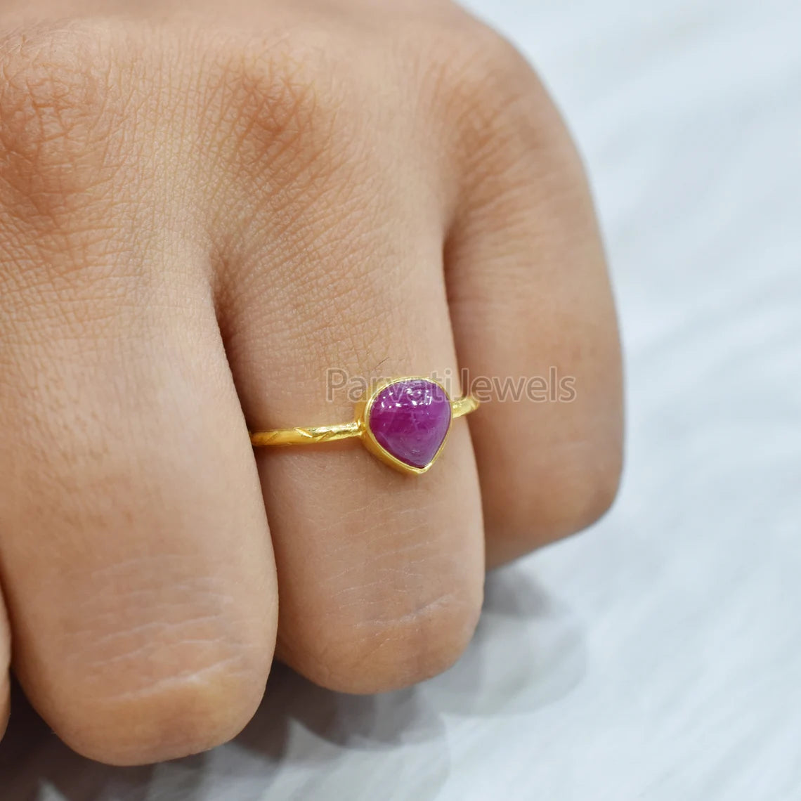 Ruby Heart Shape Solid Gold Ring, Solid Gold Ring, Handmade Ring, 14K & 18K Solid Gold Ring Jewelry, Gold Jewelry, Gold Ring, Handmade Ring