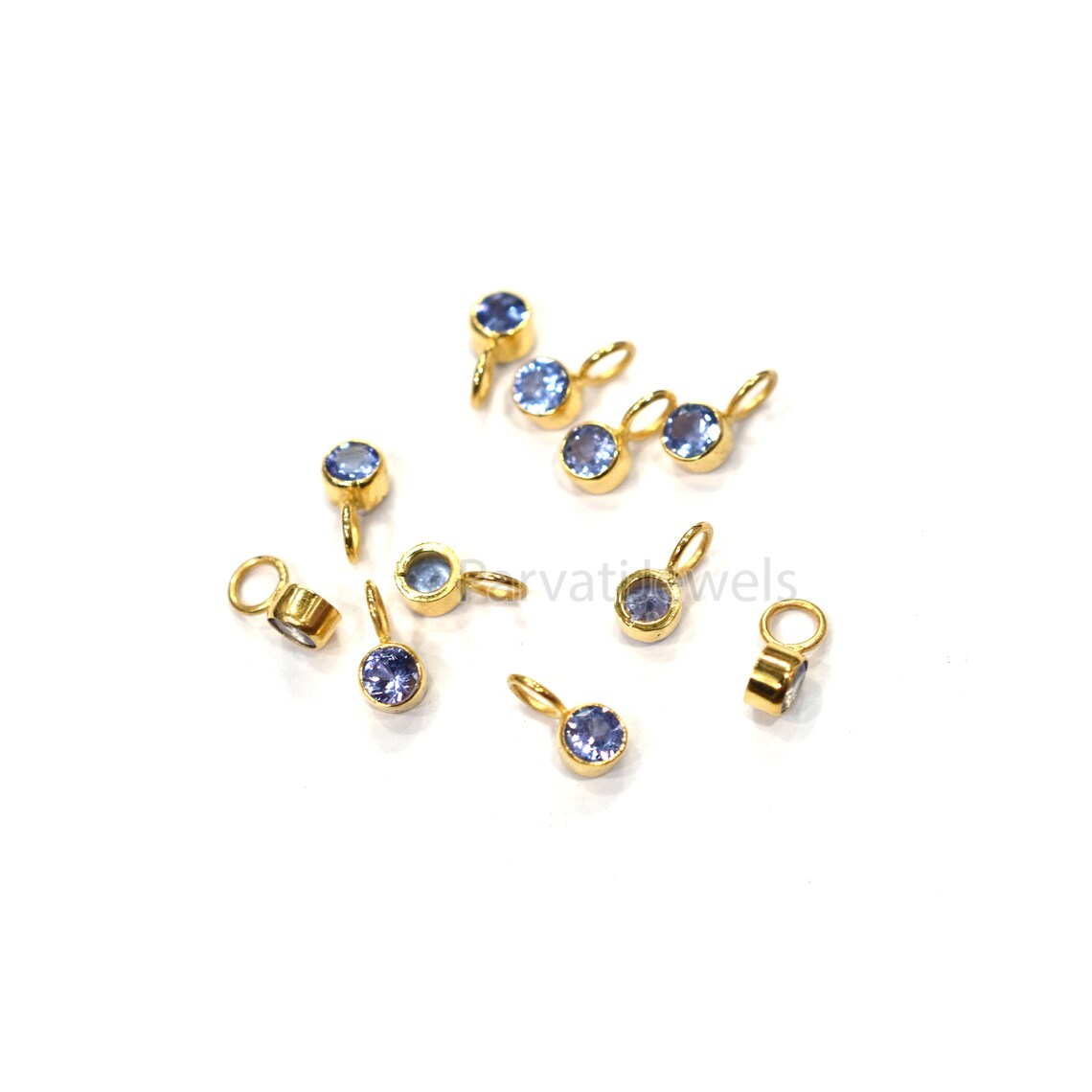 Very Beautiful Natural Tanzanite Charm, 18k Solid Gold Charm, Tanzanite Gold Charm Pendant, Handmade Gold Charm, Gift For Her