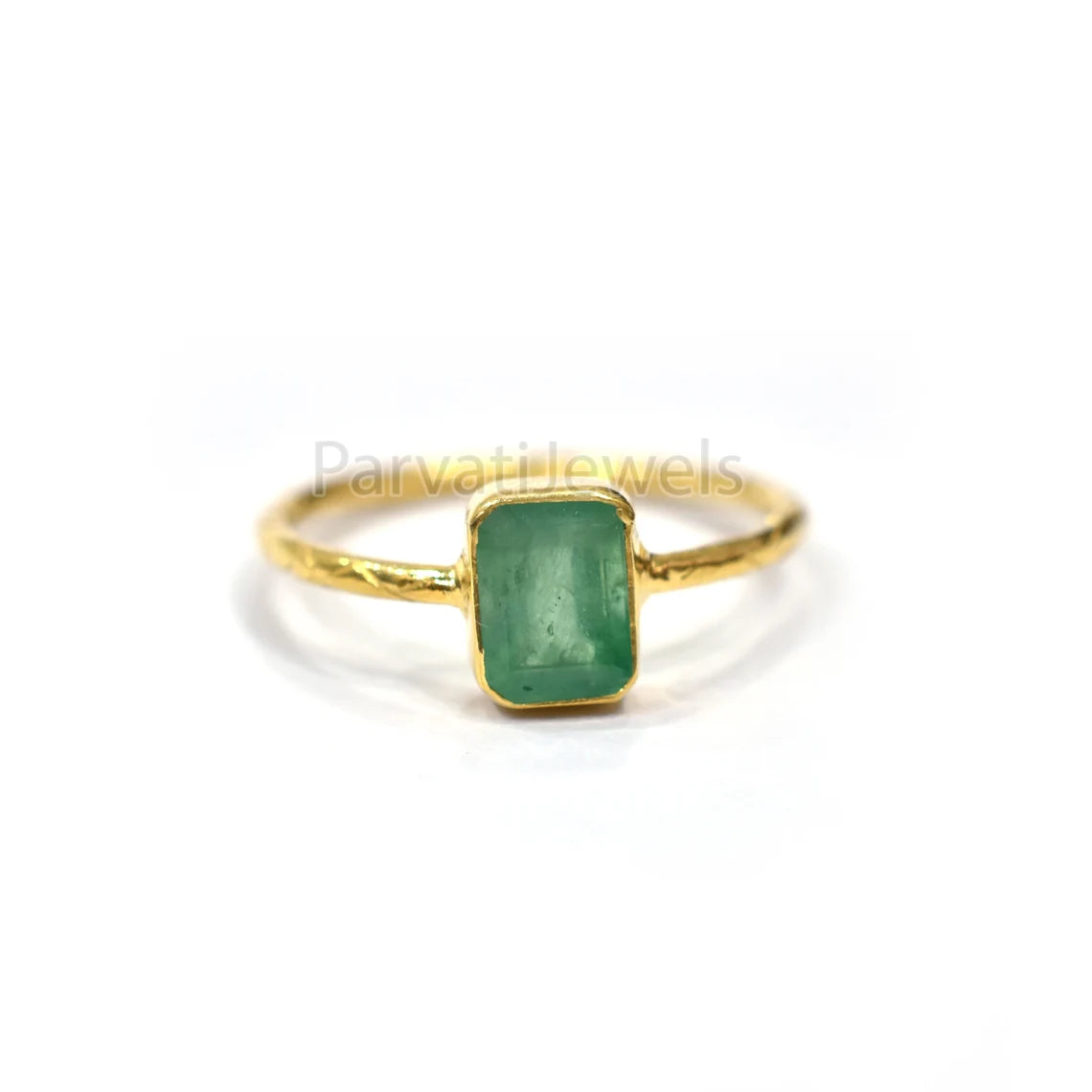 Natural Emerald Gemstone 14k & 18k Solid Gemstone Ring Jewelry, Solid Gold Emerald Ring, Solid Gold Handmade Ring Jewelry, Gold Ring