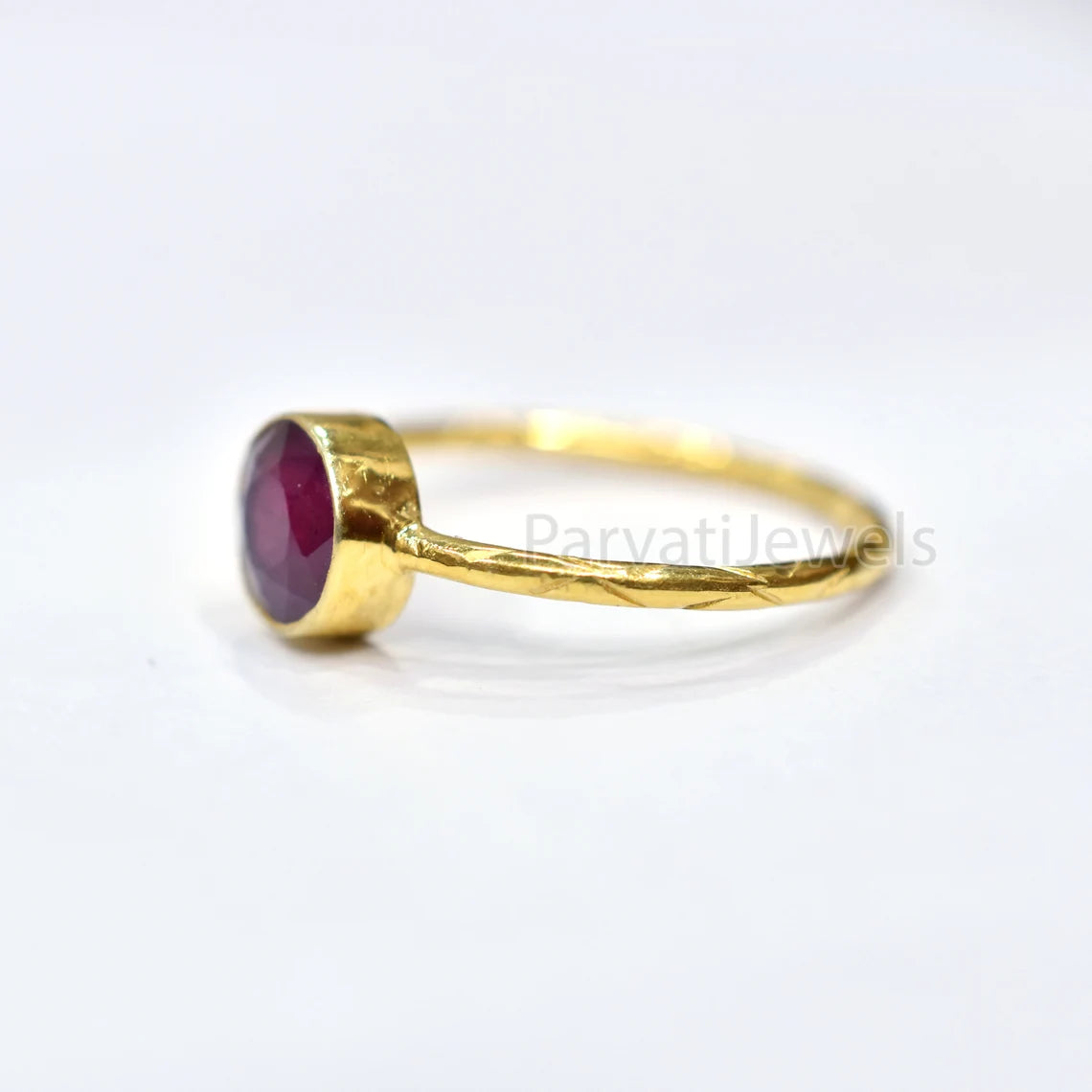 Natural Ruby Solid Gold Ring, 14k & 18K Solid Gold Ruby Ring, Solid Gold Handmade Ring Jewelry, Gold Ring For Gifting, 18k Gold Ring