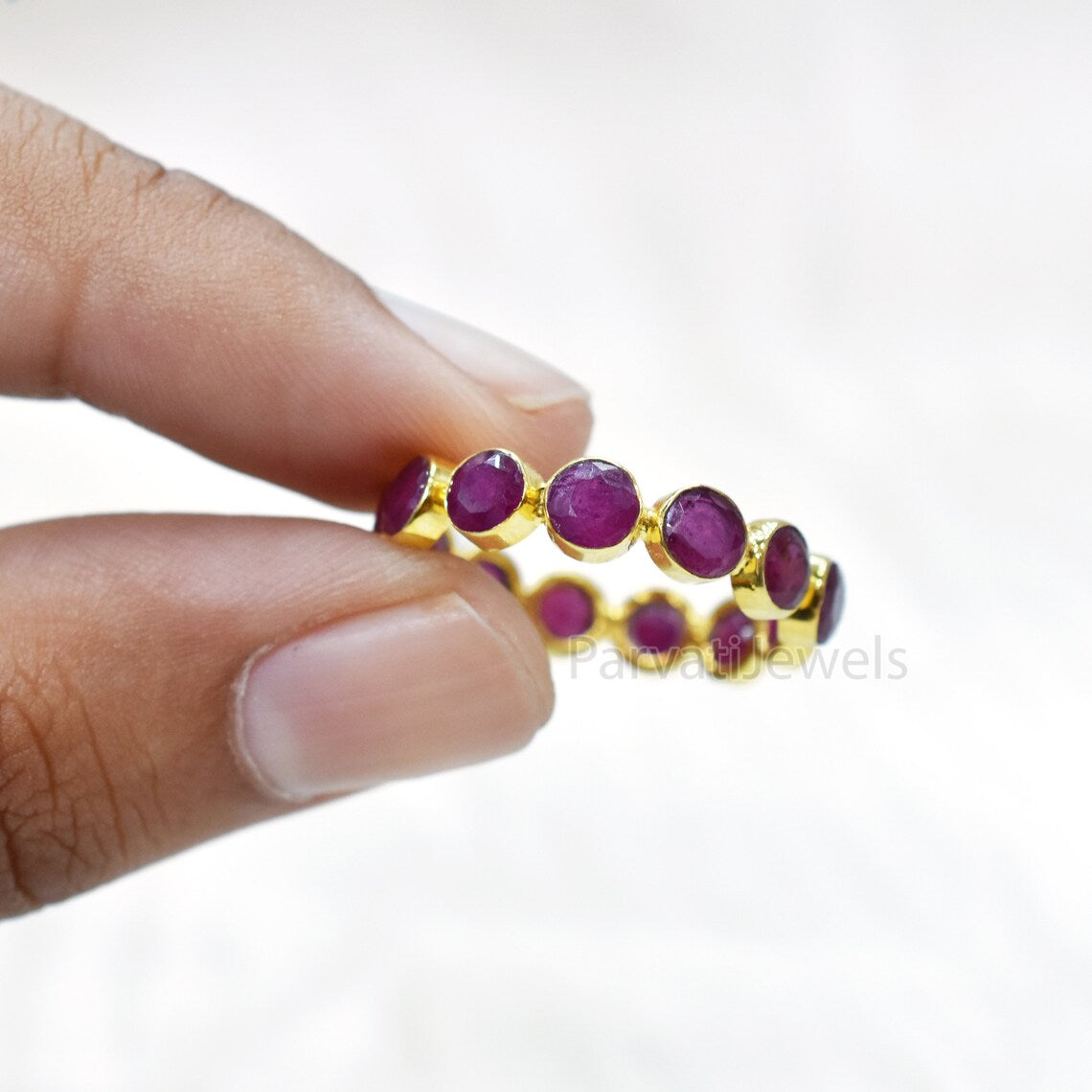 14K & 18k Ruby Gold Ring, Natural Ruby Band Gold Ring, Gold Ring, Engagement ring, Solid Gold Ring, Handmade Gold Band Ring Jewelry