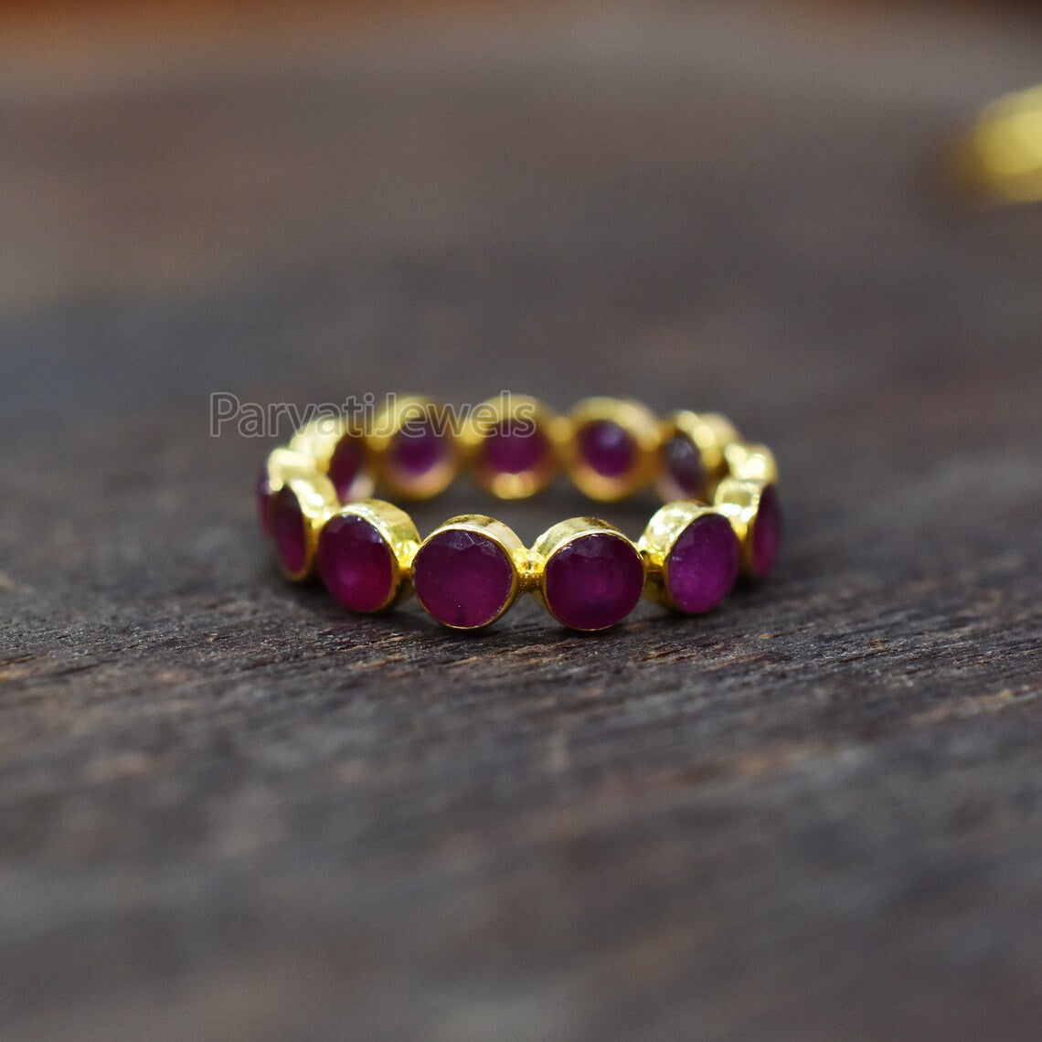 14K & 18k Ruby Gold Ring, Natural Ruby Band Gold Ring, Gold Ring, Engagement ring, Solid Gold Ring, Handmade Gold Band Ring Jewelry