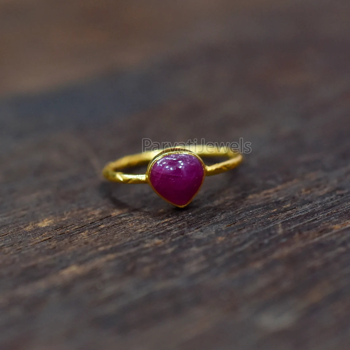 Ruby Heart Shape Solid Gold Ring, Solid Gold Ring, Handmade Ring, 14K & 18K Solid Gold Ring Jewelry, Gold Jewelry, Gold Ring, Handmade Ring