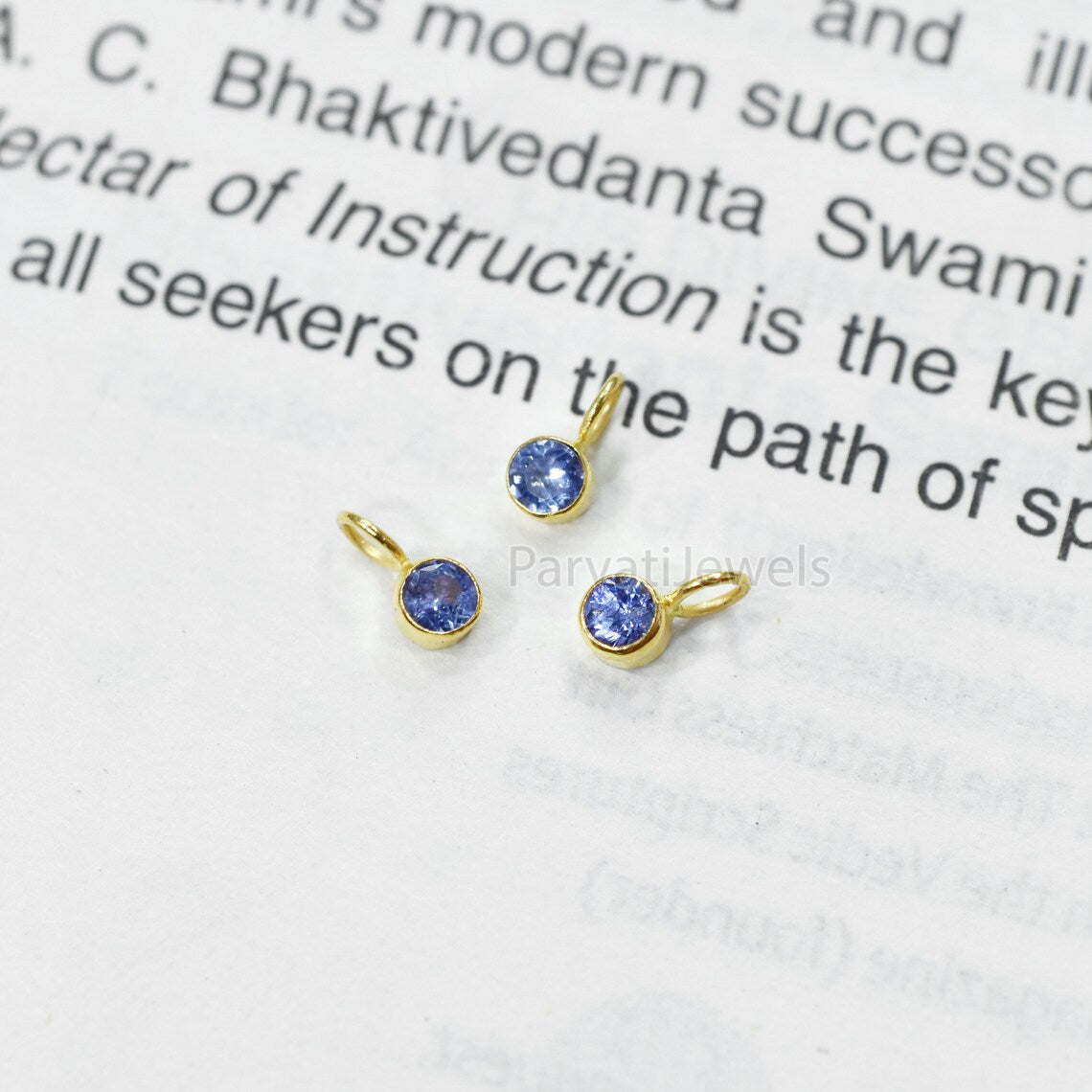 Very Beautiful Natural Tanzanite Charm, 18k Solid Gold Charm, Tanzanite Gold Charm Pendant, Handmade Gold Charm, Gift For Her
