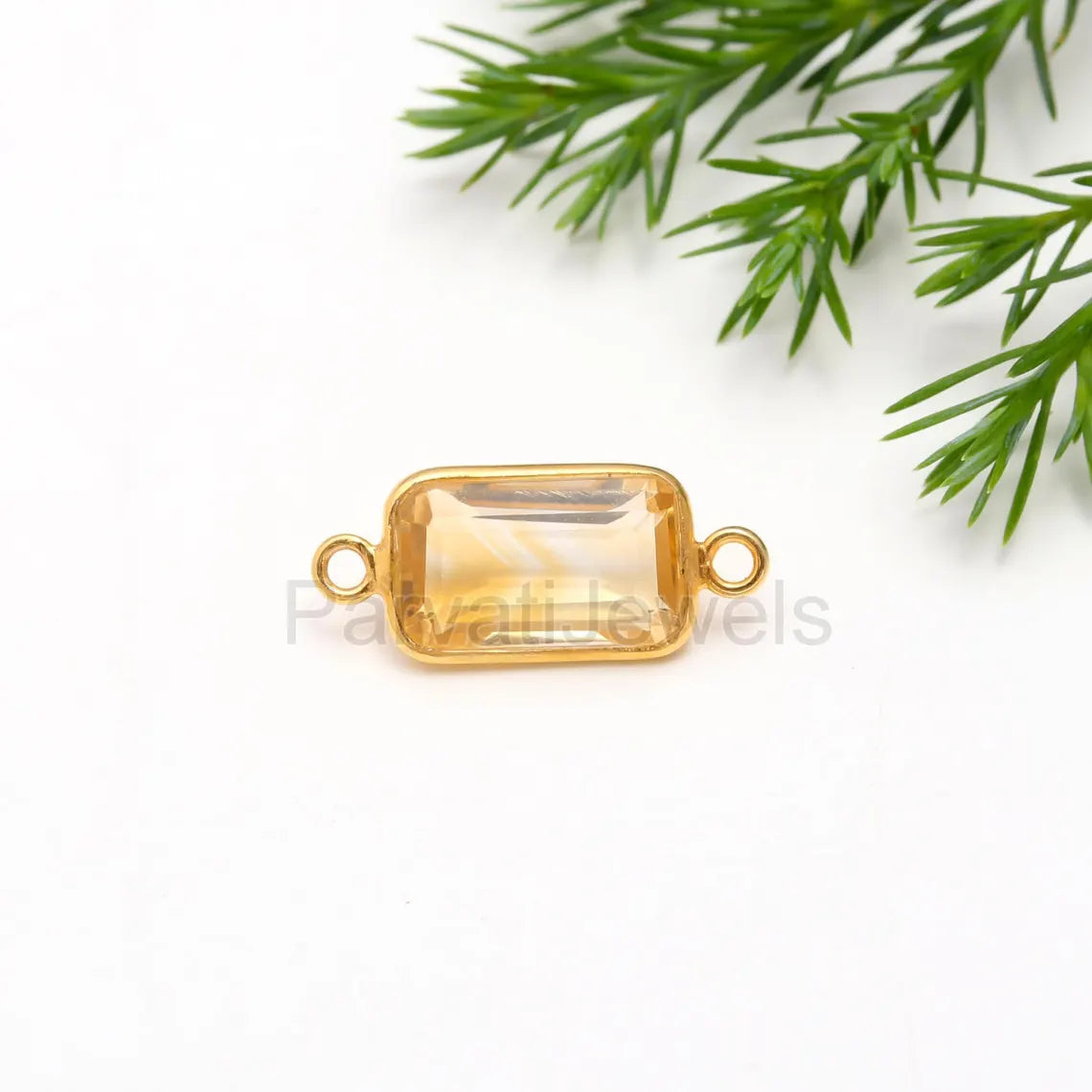 Natural Citrine Connector, 18k Solid Gold Connector, Citrine Connector, Gold Connector, Gold Connector, Gift For Her, Jewelry Crafting