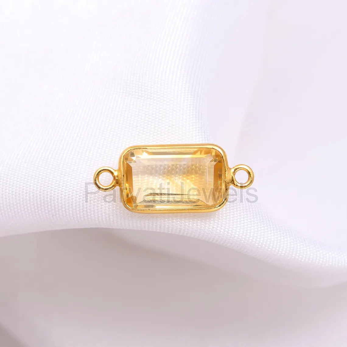 Natural Citrine Connector, 18k Solid Gold Connector, Citrine Connector, Gold Connector, Gold Connector, Gift For Her, Jewelry Crafting