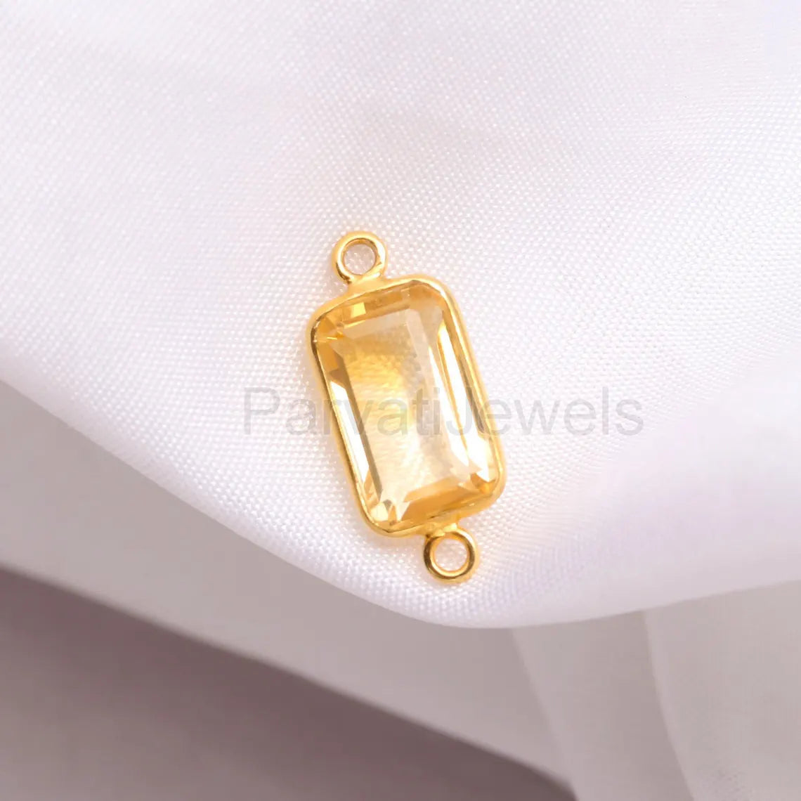 Natural Citrine Connector, 18k Solid Gold Connector, Citrine Connector, Gold Connector, Gold Connector, Gift For Her, Jewelry Crafting