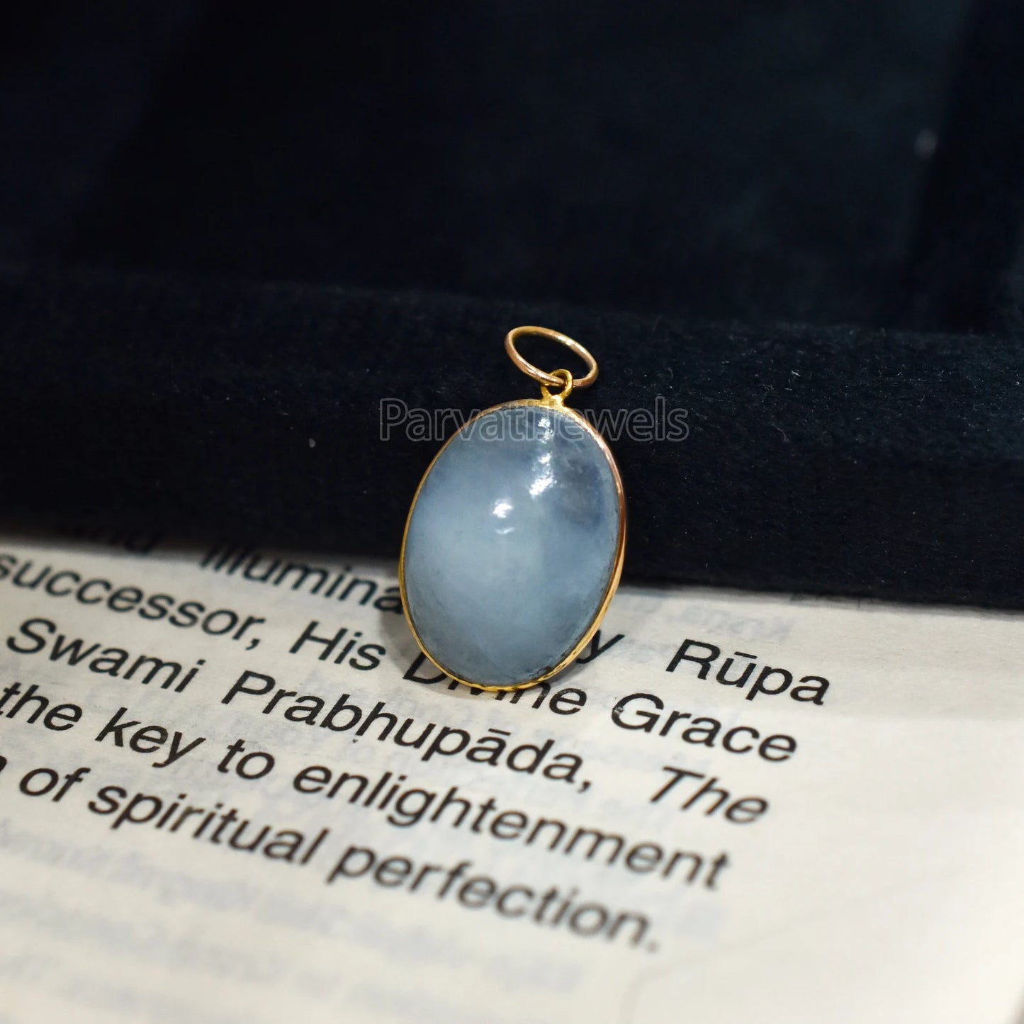 Natural Milky Aqua Oval Shape 18k Solid Gold Charm Pendant, Milky Aqua Charm, Solid Gold Charm, Aqua Charm 18k Gold, Handmade Gold Charm