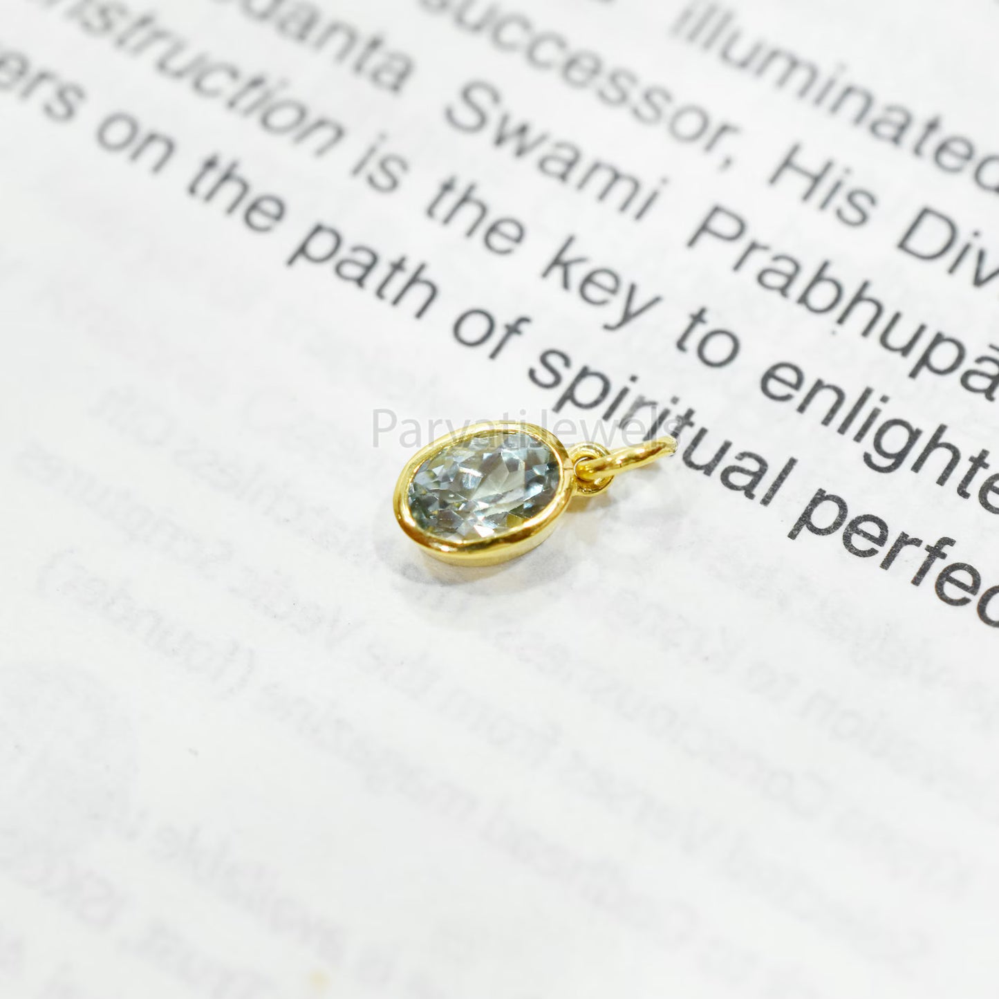 Very beautiful Natural Green Aquamarine Solid Gold Charm, 14k & 18k Solid Gold Charm, Green Aqua Gold Charm Pendant, Handmade Gold Charm