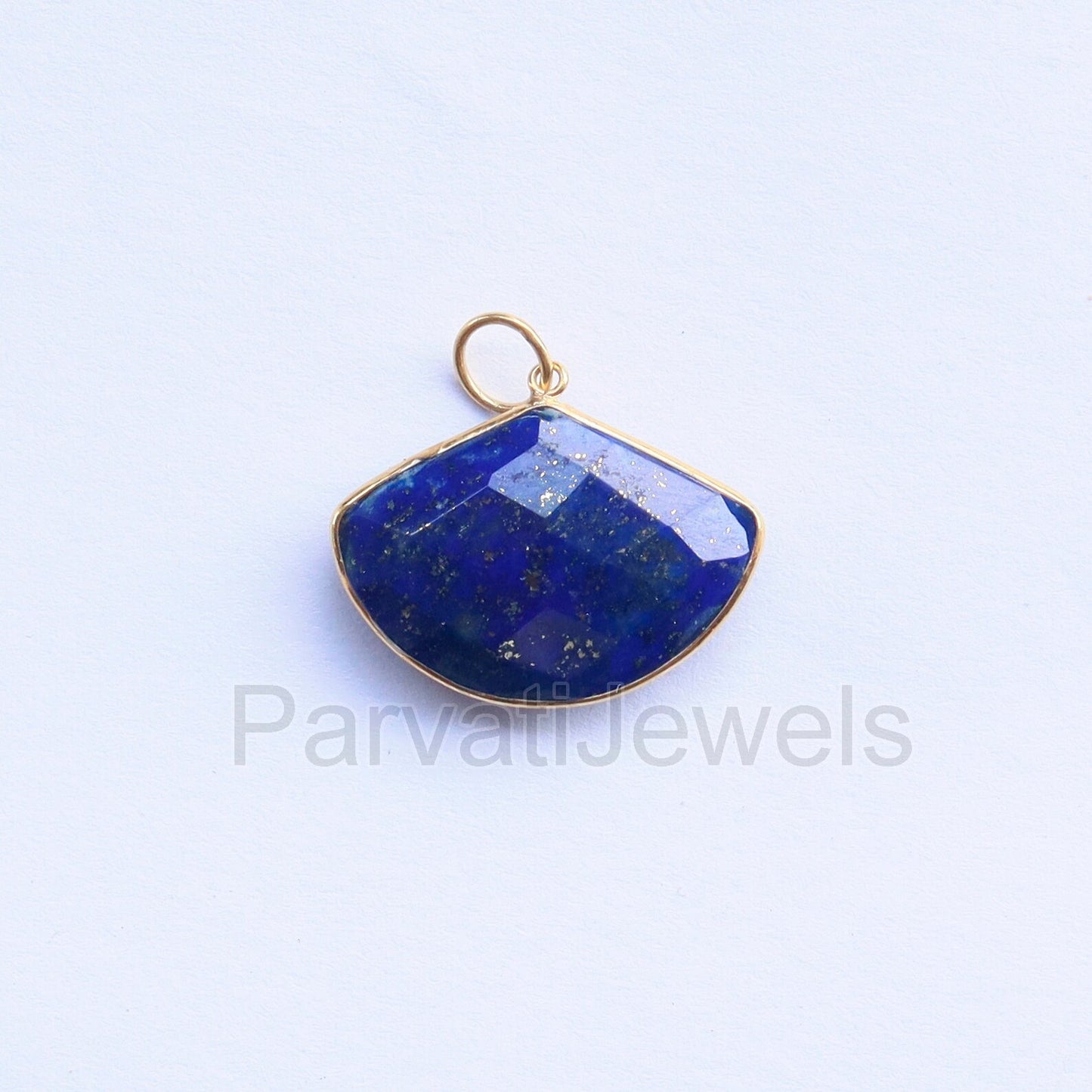 18Kt Natural Lapis Lazuli Charm, 18Kt Solid Gold Charm, Solid Gold Jewelry, Gold Charm, Handmade Gold Charm, Charm Pendant, Gift for Her