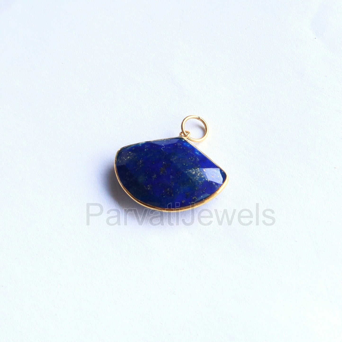 18Kt Natural Lapis Lazuli Charm, 18Kt Solid Gold Charm, Solid Gold Jewelry, Gold Charm, Handmade Gold Charm, Charm Pendant, Gift for Her