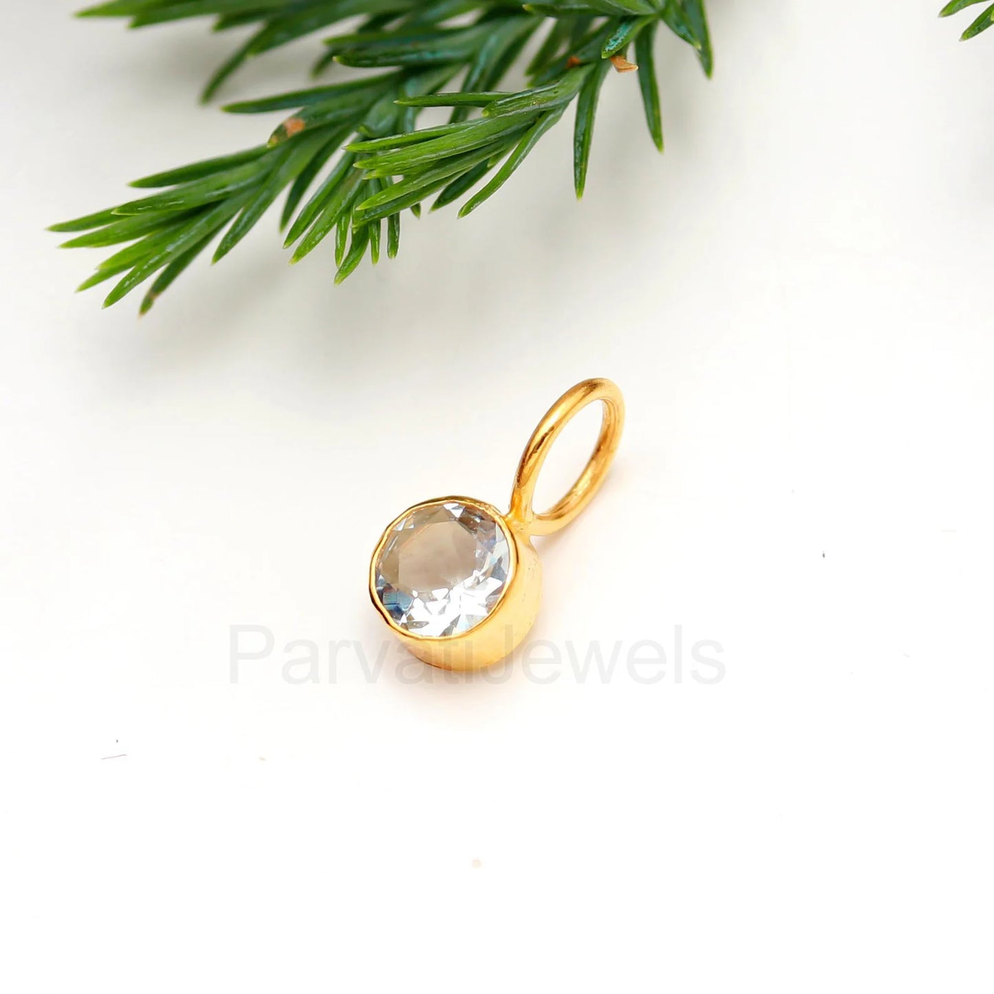 Natural Aquamarine Charm, 18k Solid Gold Charm, Handmade Gold Charm, Charm Pendant, Aquamarine Charms, Charms Necklace, Minimalist Pendant