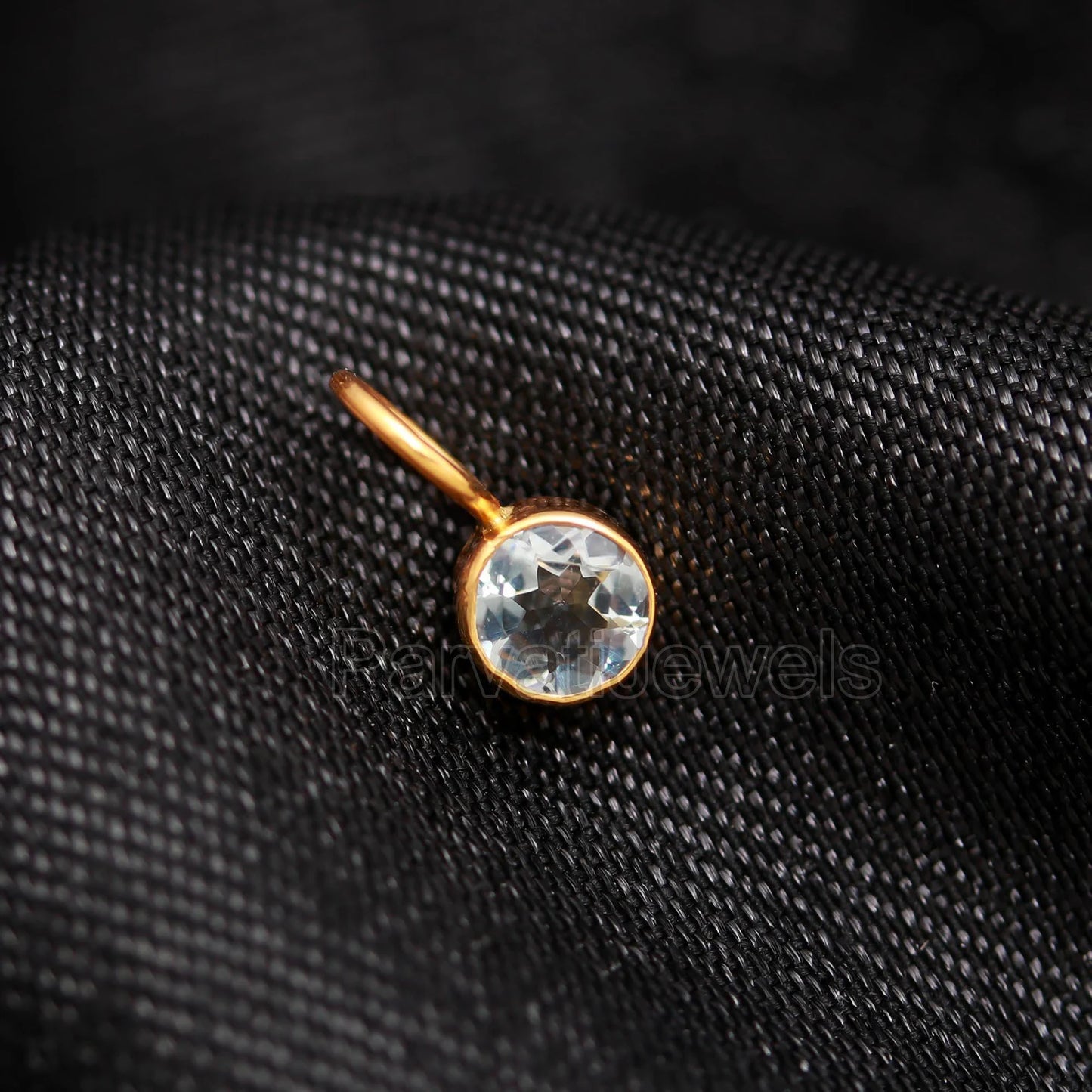 Natural Aquamarine Charm, 18k Solid Gold Charm, Handmade Gold Charm, Charm Pendant, Aquamarine Charms, Charms Necklace, Minimalist Pendant