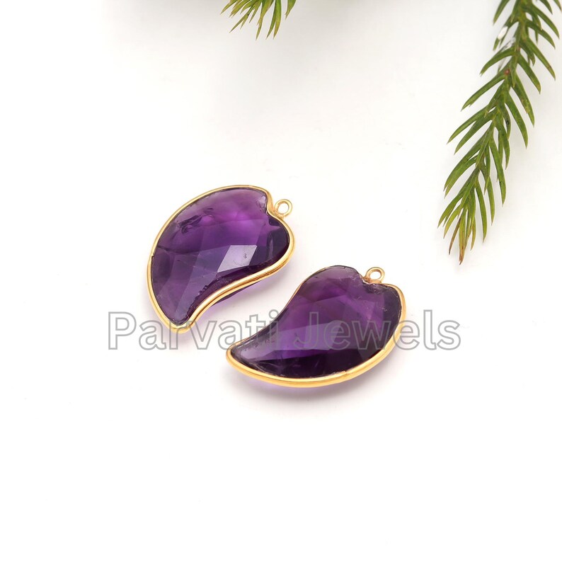 AA Amethyst Earring, Solid 18k Gold Earrings, Natural Amethyst Checker Cut Earring, Gold Earring, Gold Earrings, Gift for her, SOLID 18K