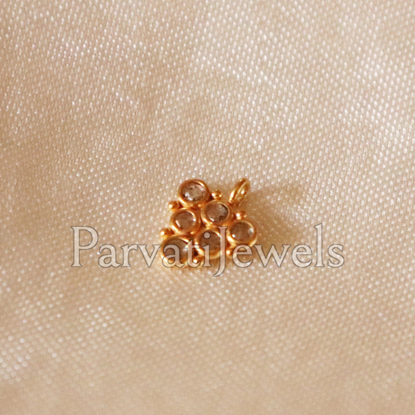 Natural Rosecut Diamond charm pendant, Natural Rose Cut LB diamond, Jewelry making 18k Solid Gold, 10x12mm, dainty pendant, Gold Charm