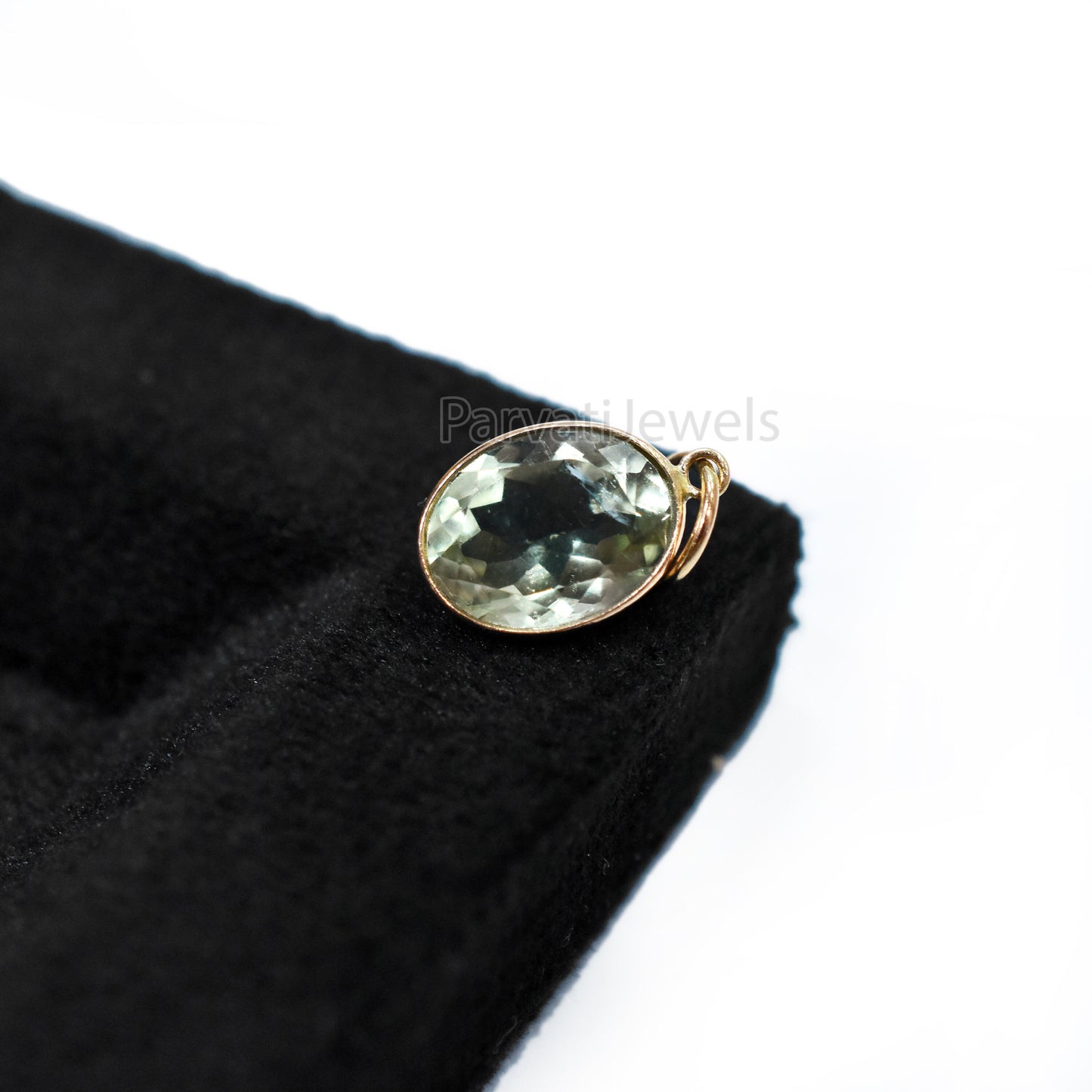 Natural Green Aquamarine Gold Charm, 18k Solid Gold Charm, Green Aquamarine Charm Pendant, Solid Gold Charm, Minimalist Charm, Gift For Her