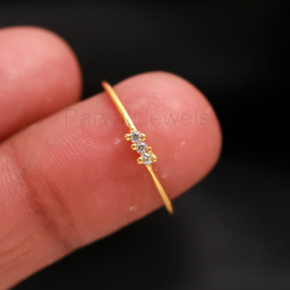 Natural Diamond Ring, Diamond Gold Ring, 14k Solid Gold Diamond Ring, Handmade Gold Ring, Diamond Engagement Ring, Wedding Diamond Ring