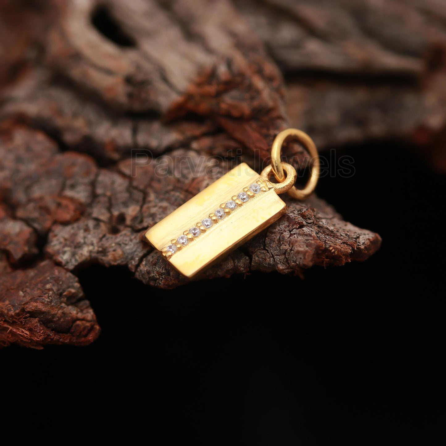 Natural Diamond Charm, 18k Solid Gold Charm, Polki Diamond Charm, Handmade Gold Charm, Diamond Charm, Solid Gold Charm, Dainty Gold Charm,