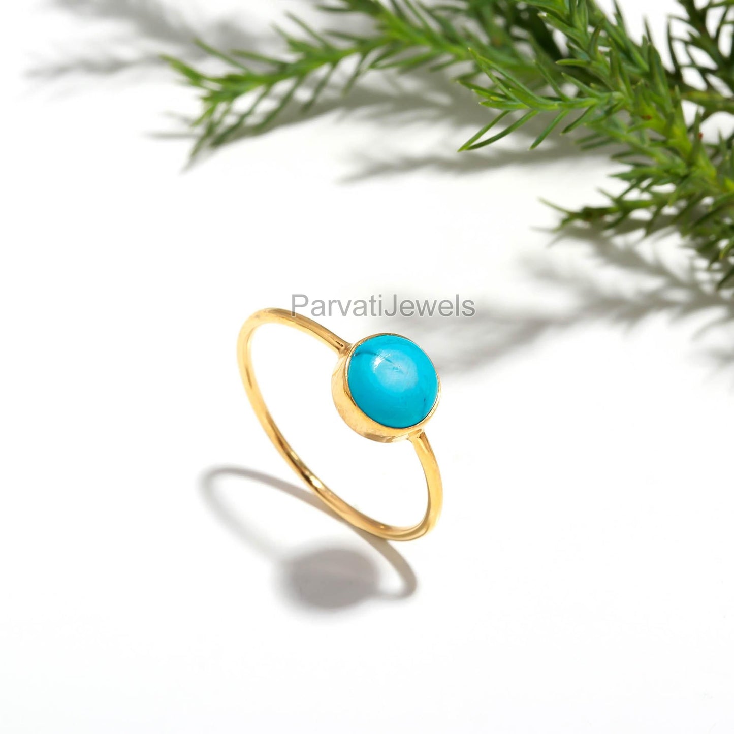 Natural Sleeping Beauty Turquoise Gold Ring, 18K Solid Gold Ring, Turquoise Gold Ring, Dainty Gold Ring, Handmade Gold Ring, Gift for her