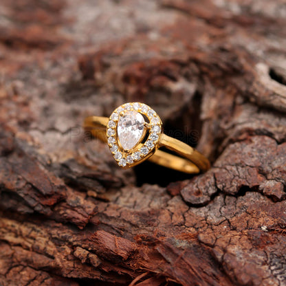 Exquisite Moissanite Gold Ring, 14K Solid Gold Ring, Moissanite Gold Ring, Wedding Gift, Handmade Ring, Gift for her, Gold Jewelry, 14K