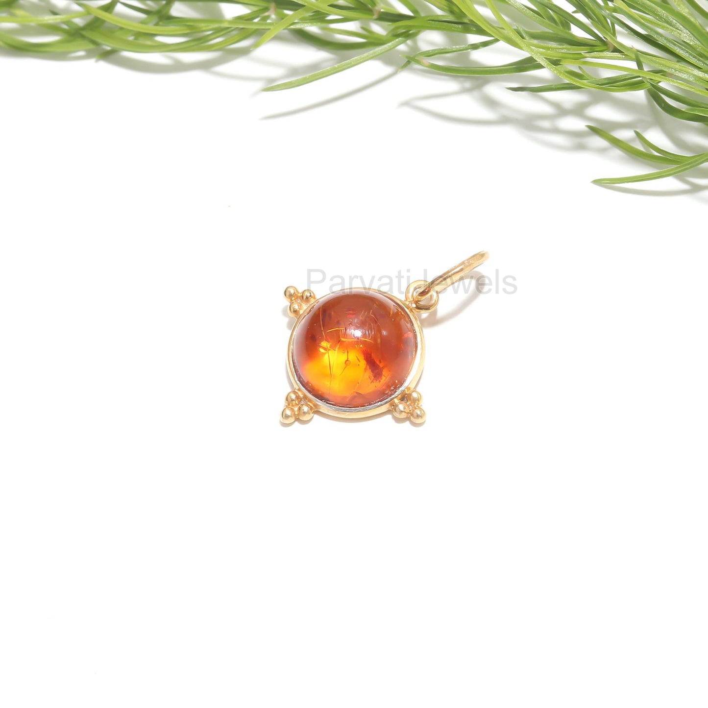 Natural Amber Charm, Solid 18K Gold Charm, Yellow Amber Charm, Gold Charm, November Birthstone, Handmade Charm Pendant, Gift for her