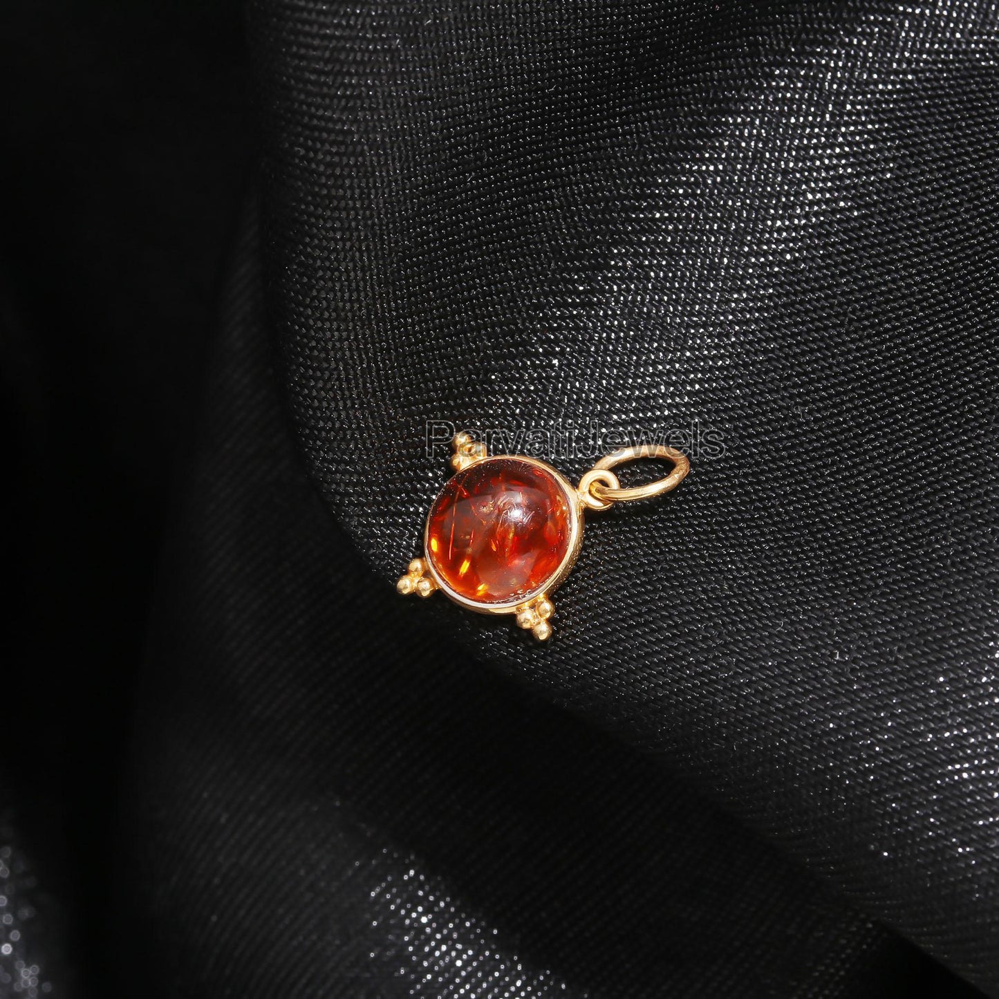 Natural Amber Charm, Solid 18K Gold Charm, Yellow Amber Charm, Gold Charm, November Birthstone, Handmade Charm Pendant, Gift for her