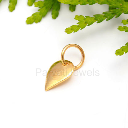Solid 18k Gold Plain Charm, Heart Shape Charm, Gold Heart Charm, Plain Dainty Pendant, Handmade Gold Charm, Gold Charm, Gift For Her Charms