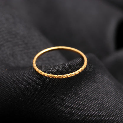 Elegant Hammered Finish Gold Wedding Ring, 14k, 18k Solid Gold Ring, Handmade Gold Ring, Engagement Ring, Wedding Gold Ring, Gift for her,