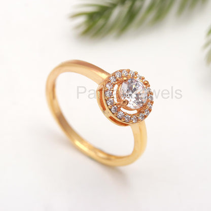 Exquisite Moissanite Gold Ring, 14K Solid Gold Ring, Moissanite Gold Ring, Wedding Gift, Handmade Ring, Gift for her, Gold Jewelry