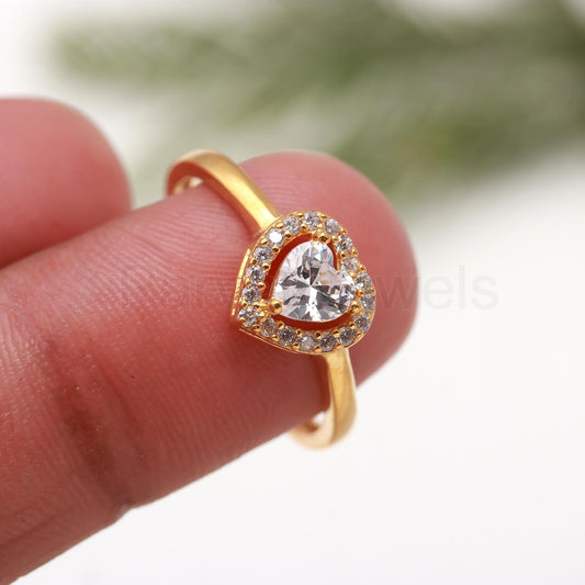 AA Natural Moissanite Gold Ring, 14K Solid Gold Ring, Moissanite Gold Ring, Wedding Gift, Handmade Ring, Gift for her, Gold Jewelry