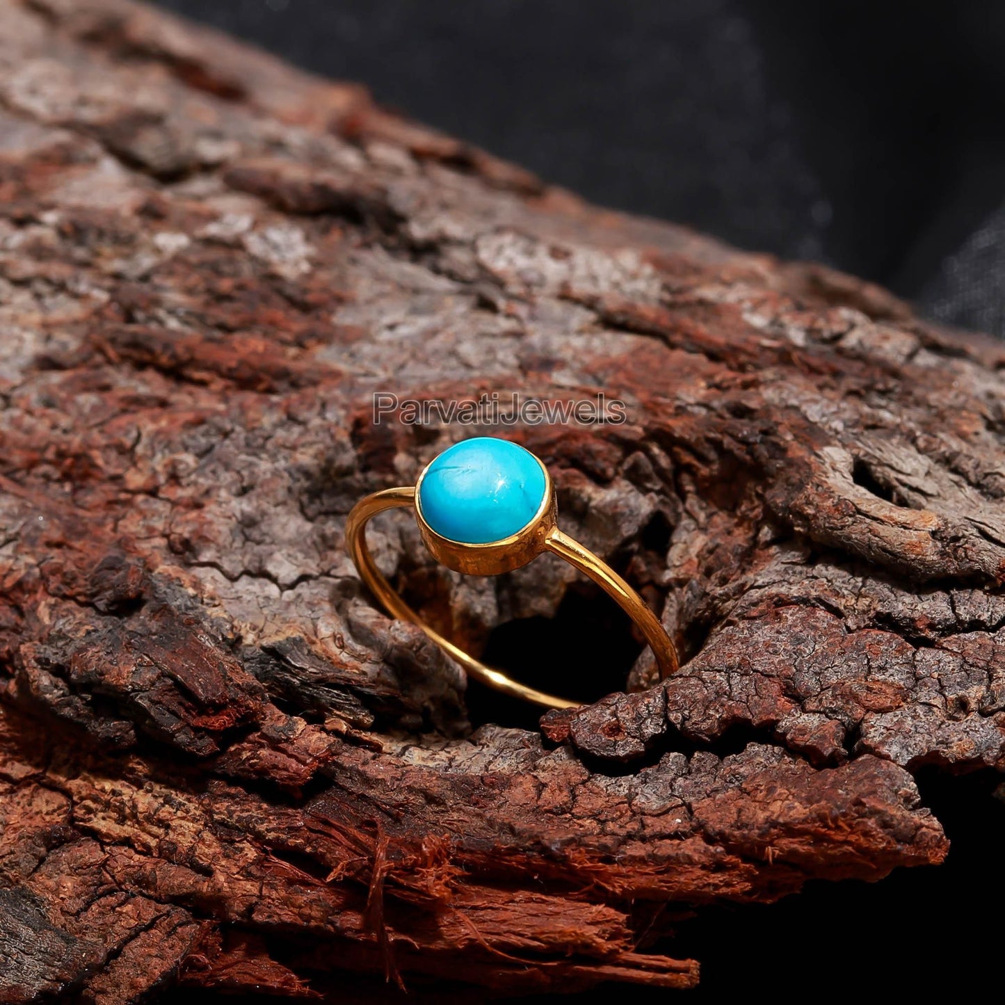 Natural Sleeping Beauty Turquoise Gold Ring, 18K Solid Gold Ring, Turquoise Gold Ring, Dainty Gold Ring, Handmade Gold Ring, Gift for her