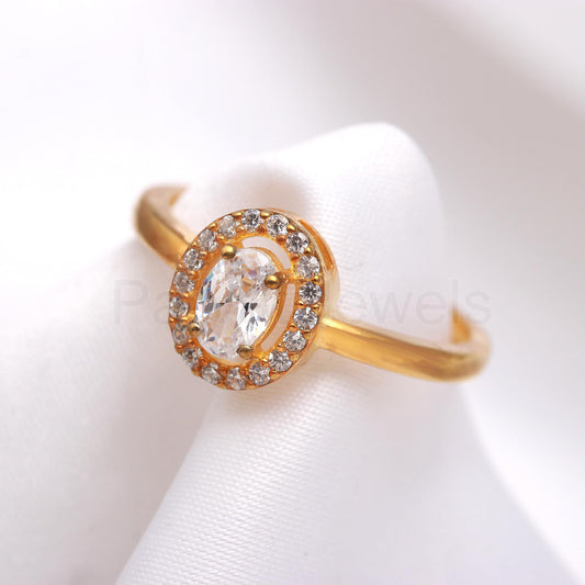 Natural Moissanite Gold Ring, 14K Solid Gold Ring, Moissanite Gold Ring, Wedding Gift, Handmade Ring, Gift for her, Gold Jewelry