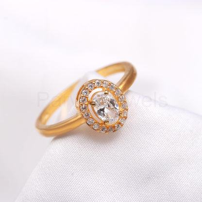 Natural Moissanite Gold Ring, 14K Solid Gold Ring, Moissanite Gold Ring, Wedding Gift, Handmade Ring, Gift for her, Gold Jewelry