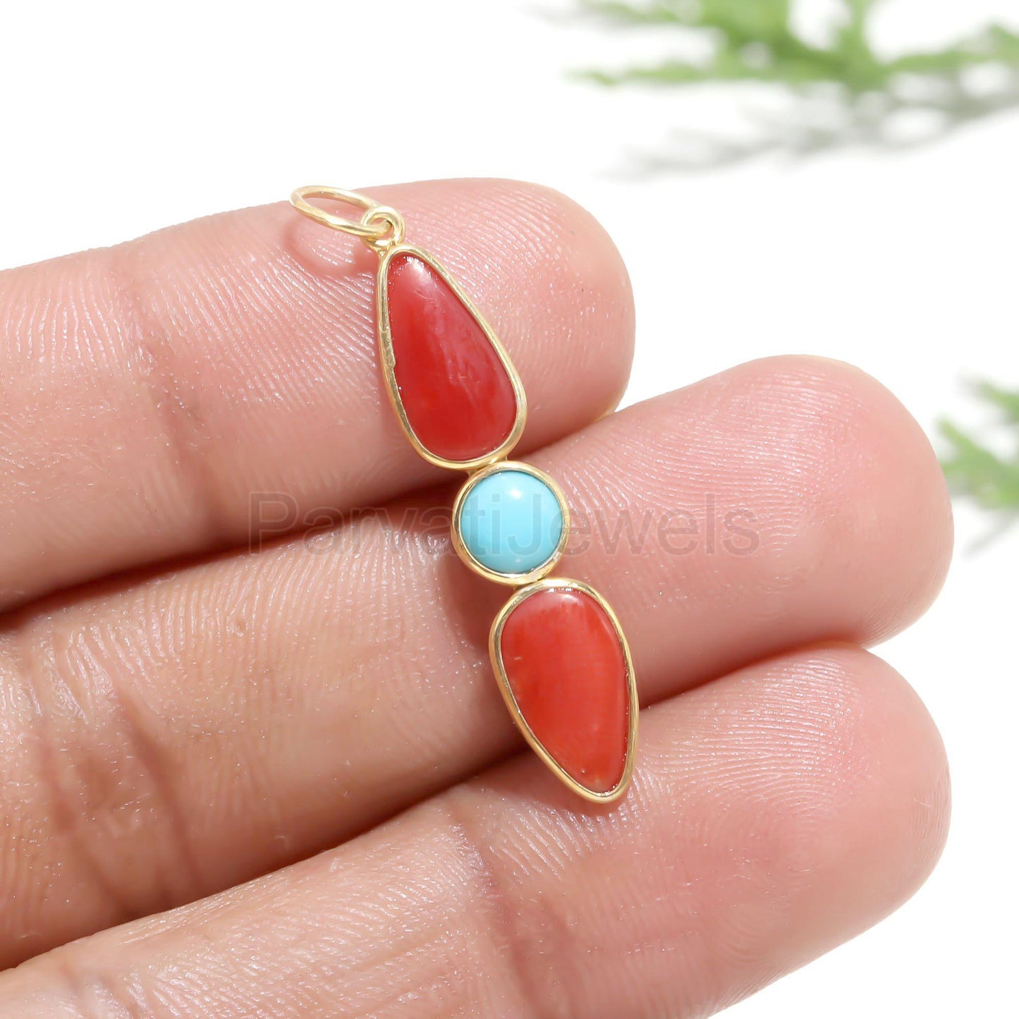 Natural Italian Coral With Sleeping Charm, 18k Solid Gold Charm, Coral Gold Charm, Charm Necklace, Handmade Gold Charm, Gold Charm Pendant