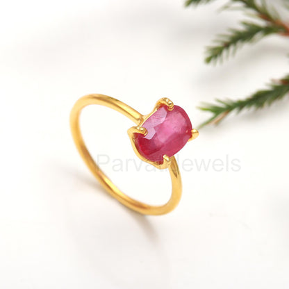 Natural Pink Ruby Eternity Band Ring, Solid 18k Gold Ruby Ring, Handmade Ring, July Birthstone Ring, Genuine Ruby Ring, Partywear Women Ring