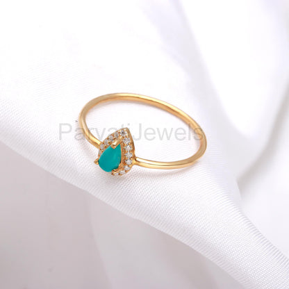 AA Natural Sleeping Beauty Turquoise With Moissanite Ring, 14k Solid Gold Ring, Handmade Gold Ring, Sleeping Gold Ring, Birthstone Gold Ring