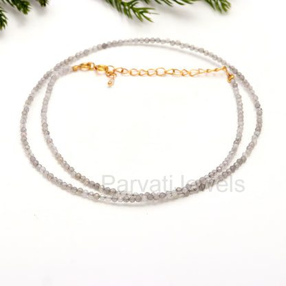 AA Natural Labradorite Necklace, 18k Solid Gold Necklace, Gold Chain Necklace, Gold Necklace, Blue Labradorite Necklace, Gold Necklace,