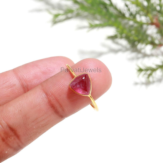 AA Natural Ruby Gold Ring, 18K Solid Gold Ring, Handcrafted Gold Ring, Dainty Gold Ring, Boho Gold Ring, July Birthstone Gold Ring,