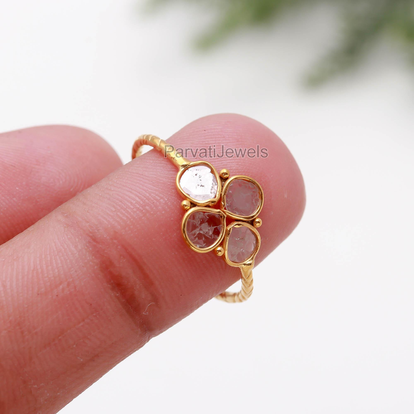 Natural Diamond Polki Ring, Diamond Gold Ring, 18k Solid Gold Diamond Ring, Handmade Gold Ring, Engagement Ring, Wedding Diamond Polki Ring