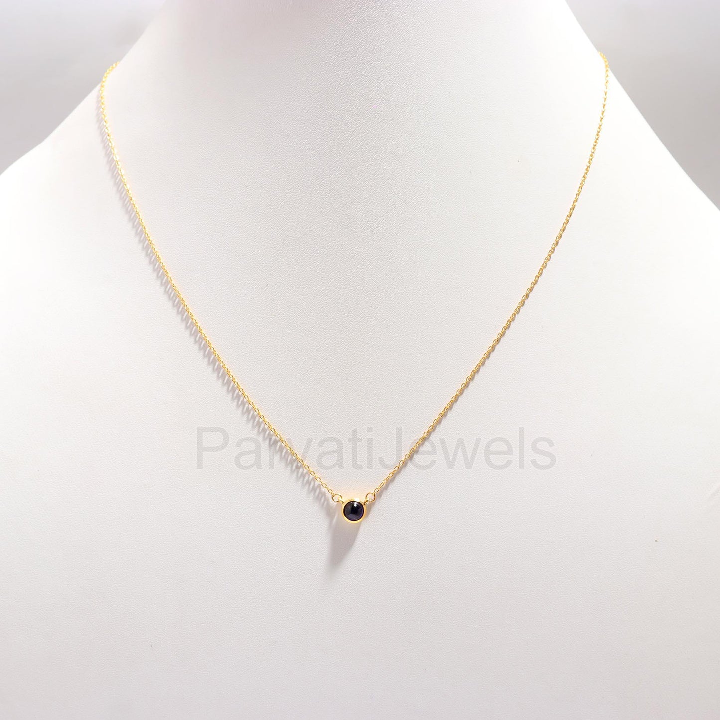 Natural Blue Sapphire 18k Solid Gold Charm, Sapphire Pendant Necklace, Handmade Gold Necklace, September Birthstone Necklace, Gold Necklace