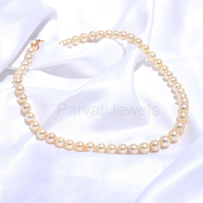 Natural Authentic South Sea Pearl Necklace, 18k Solid Gold Necklace, Pearl Necklace, Gold Necklace, South Sea Pearl Necklace, Gold Jewelry